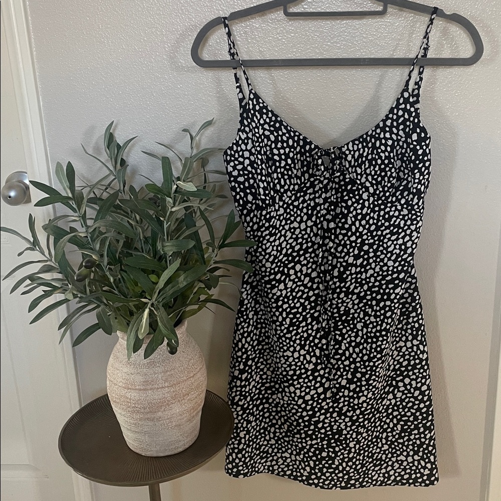 Black and White Spotted Dress